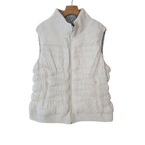 Warrior Danica Patrick Vest White‎ Silver Puffer Vest Down Full Zip Womens 2XL